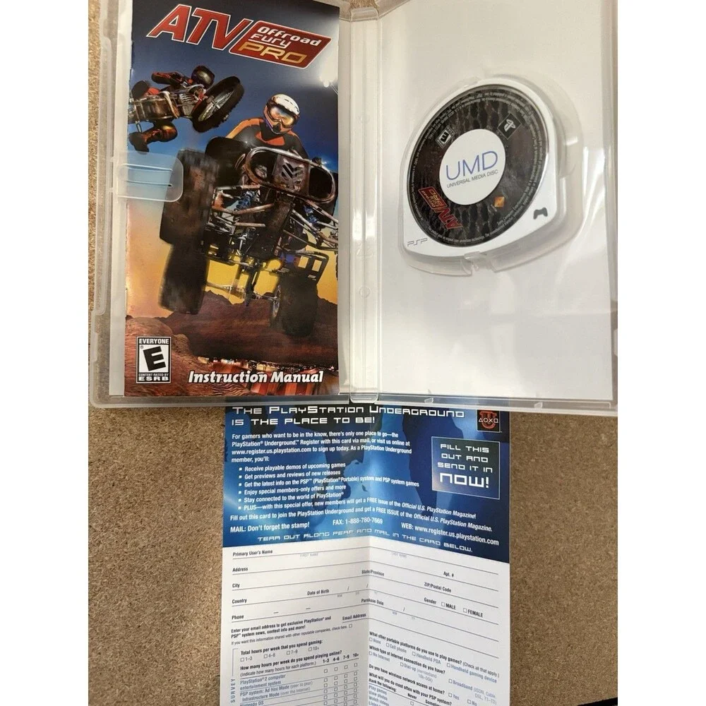 ATV Offroad Fury PRO PlayStation Portable PSP Complete CIB Authentic + Reg Card